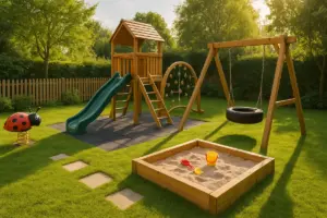 Giardino per bambini: Idee progettuali che migliorano sicurezza e divertimento senza perdere stile