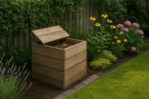 Come integrare una compostiera nel giardino? Progetto a basso impatto e zero intralcio visivo