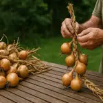 Come conservare le cipolle appena raccolte: Tecnica tradizionale per mantenerle a lungo