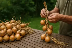 Come conservare le cipolle appena raccolte: Tecnica tradizionale per mantenerle a lungo
