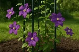 Clematis in piena terra: Il supporto ideale per stimolare la crescita e la fioritura lunga
