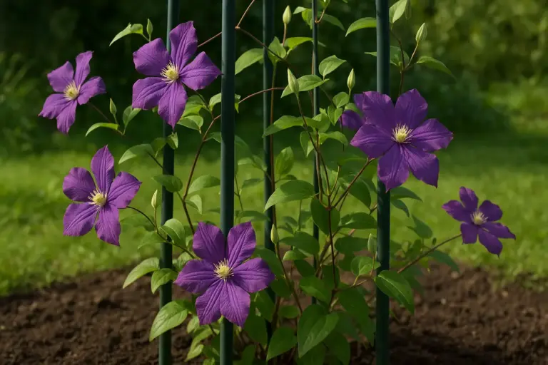 Clematis in piena terra: Il supporto ideale per stimolare la crescita e la fioritura lunga