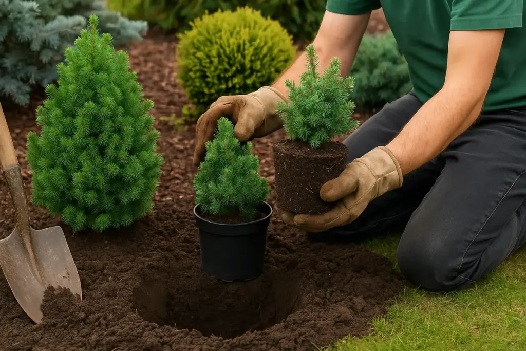 Conifere ornamentali nane: Tecniche di messa a dimora per un angolo verde tutto l’anno