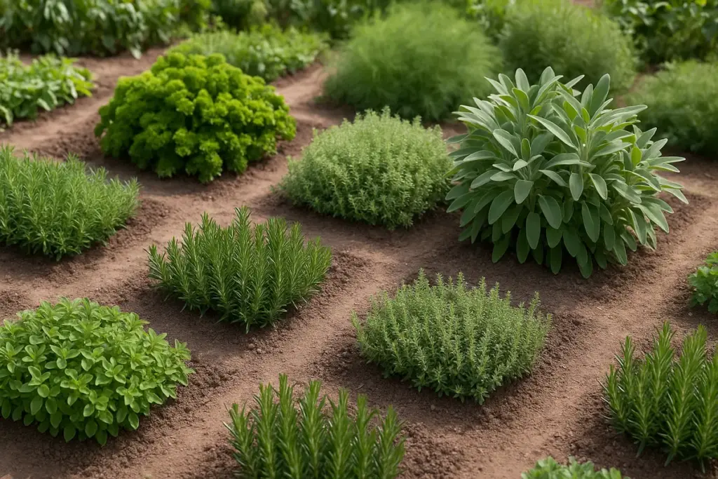 Aiuole di erbe aromatiche nell’orto: Disposizione che ottimizza crescita e raccolta
