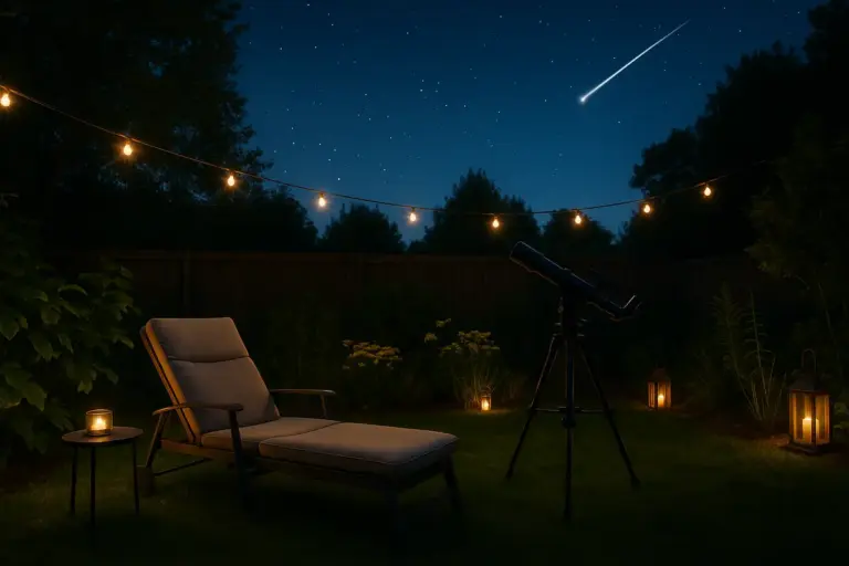 Un angolo per guardare le stelle cadenti: sistemare il giardino per le notti di agosto
