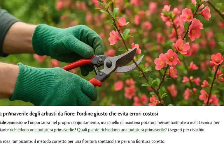 Potatura primaverile degli arbusti da fiore: l’ordine giusto che evita errori costosi
