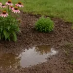 Terreno che trattiene l’acqua: come riconoscere il drenaggio insufficiente in aiuola