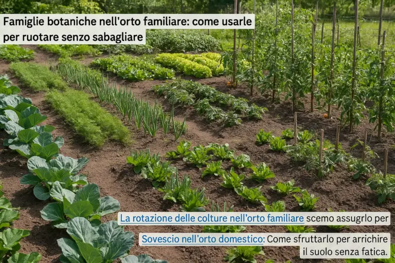 Famiglie botaniche nell’orto familiare: come usarle per ruotare senza sbagliare