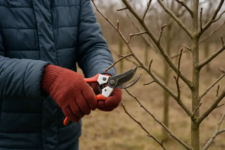 Potatura invernale degli alberi da frutto: il taglio che prepara i rami alla fioritura