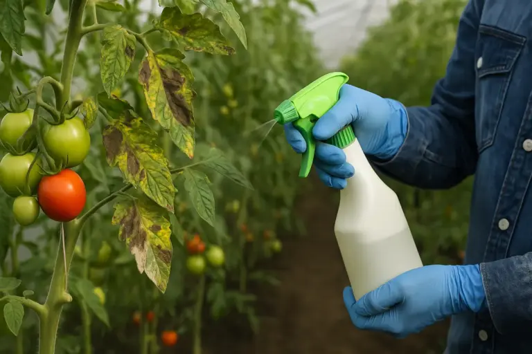 Peronospora su pomodoro in serra: il trattamento che cambia in spazio chiuso