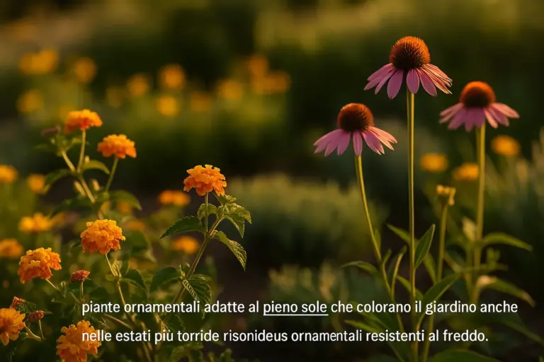 Piante ornamentali resistenti al sole: l’esposizione che brucia i colori in estate