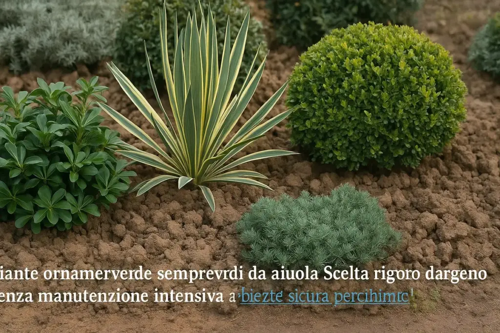 Piante sempreverdi da aiuola in terreno argilloso: quali reggono davvero