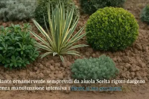 Piante sempreverdi da aiuola in terreno argilloso: quali reggono davvero