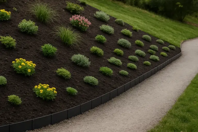 Bordure decorative su terreno in pendenza: il materiale che non cede mai