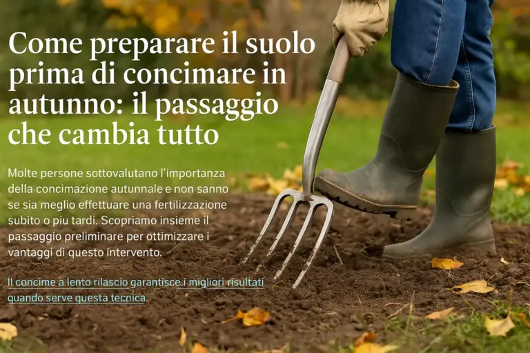 Come preparare il suolo prima di concimare in autunno: il passaggio che cambia tutto