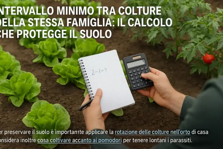 Intervallo minimo tra colture della stessa famiglia: il calcolo che protegge il suolo