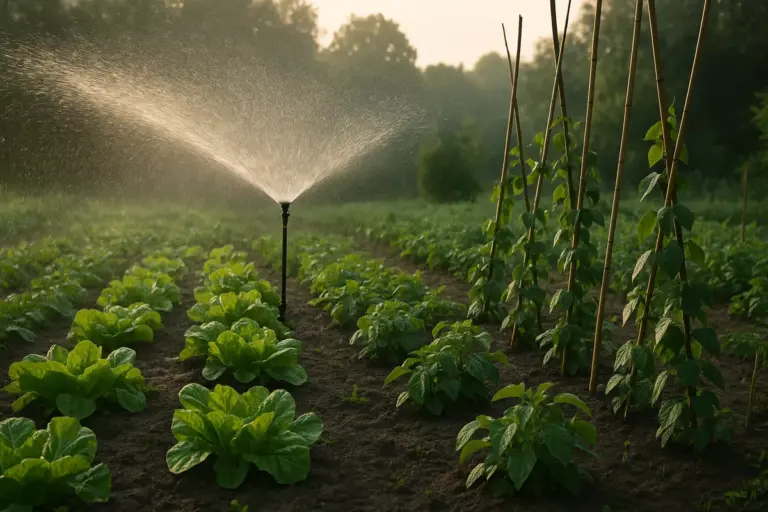 Orario ideale per l’irrigazione a pioggia nell’orto: l’effetto che nessuno considera
