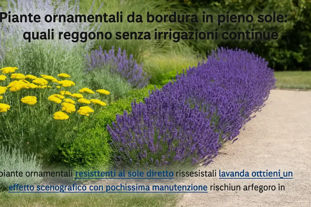 Piante ornamentali da bordura in pieno sole: quali reggono senza irrigazioni continue