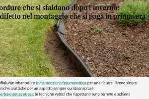 Bordure che si sfaldano dopo l’inverno: il difetto nel montaggio che si paga in primavera