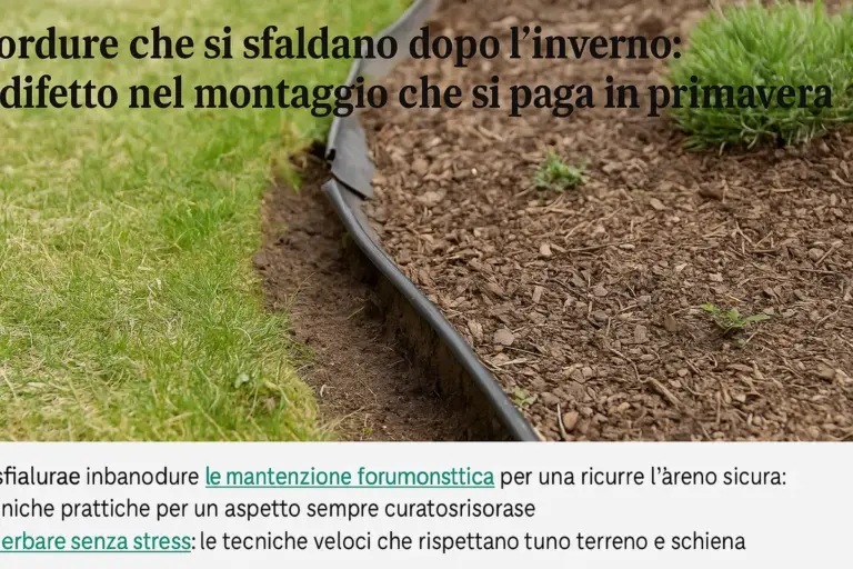 Bordure che si sfaldano dopo l’inverno: il difetto nel montaggio che si paga in primavera