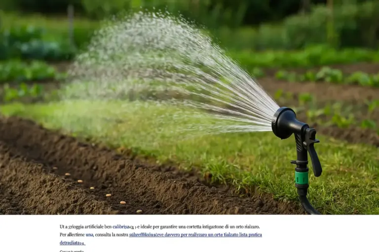 Pressione dell’acqua per irrigare l’orto: il valore che protegge i semi appena interrati