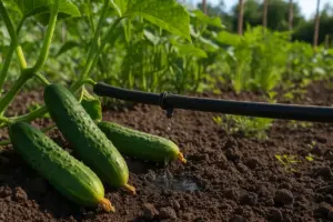 Cetrioli in estate nell’orto: il metodo d’irrigazione che regge la canicola