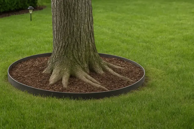 Bordure decorative intorno agli alberi: la distanza dalle radici che in pochi rispettano