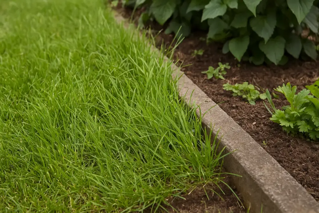 Erba che invade le bordure: il metodo semplice per tenerla fuori senza diserbante