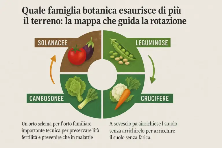 Quale famiglia botanica esaurisce di più il terreno: la mappa che guida la rotazione