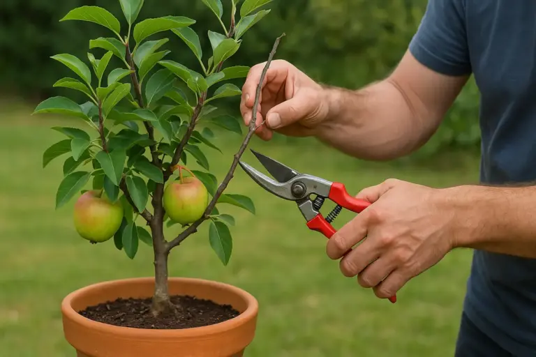 Alberi da frutto nani in vaso: la potatura che evita il blocco della fruttificazione