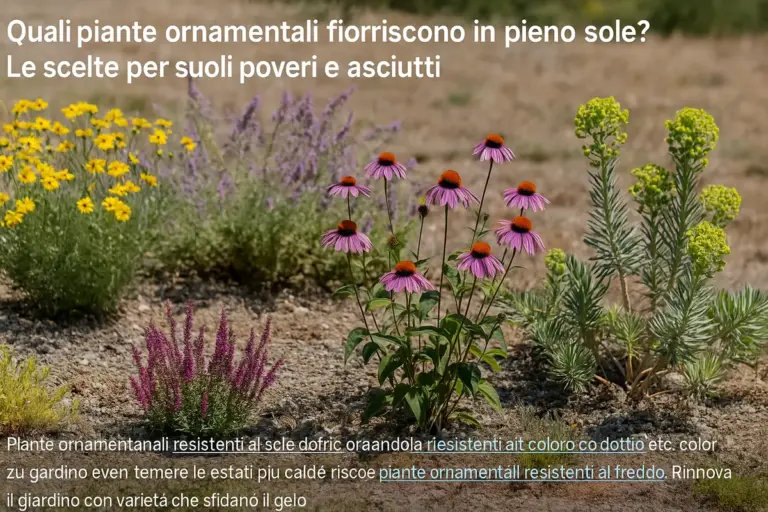 Quali piante ornamentali fioriscono in pieno sole? le scelte per suoli poveri e asciutti
