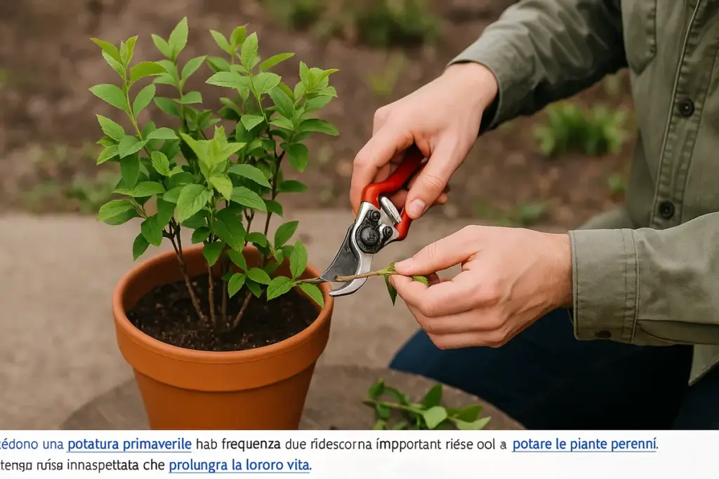 Potatura primaverile in vaso: le differenze rispetto alle piante in piena terra