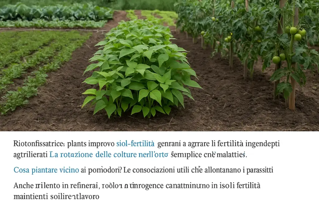 Piante azotofissatrici nell’orto familiare: dove inserirle nello schema di rotazione