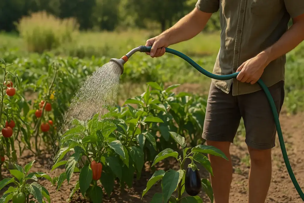 Irrigare gli ortaggi estivi: l’orario che fa la differenza in piena canicola
