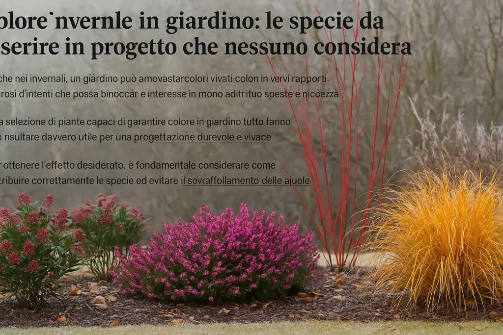 Colore invernale in giardino: le specie da inserire in progetto che nessuno considera